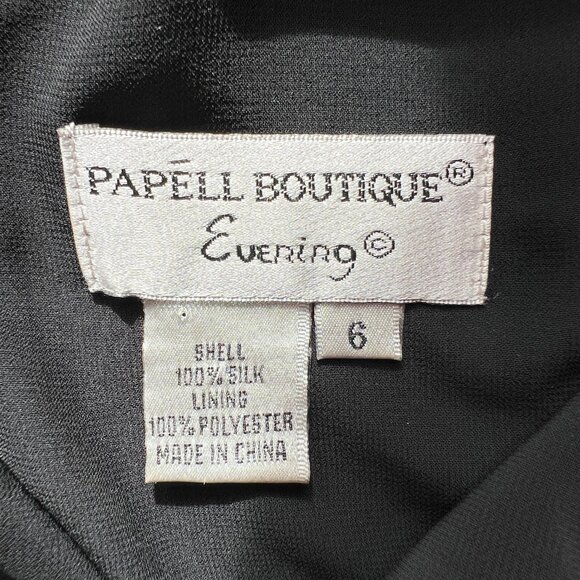 Vintage Pappel Boutique Evening silk top, size 6 - Picture 6 of 8